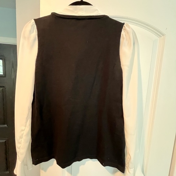 ~CeCe~ Chic Black and White Women's Top - Picture 4 of 5